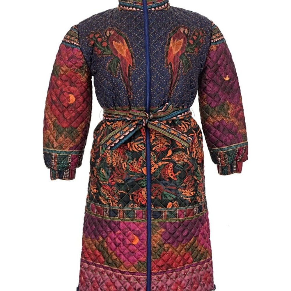 Farm Rio Mixed Patchwork Reversible Diamond Quilt… - image 2